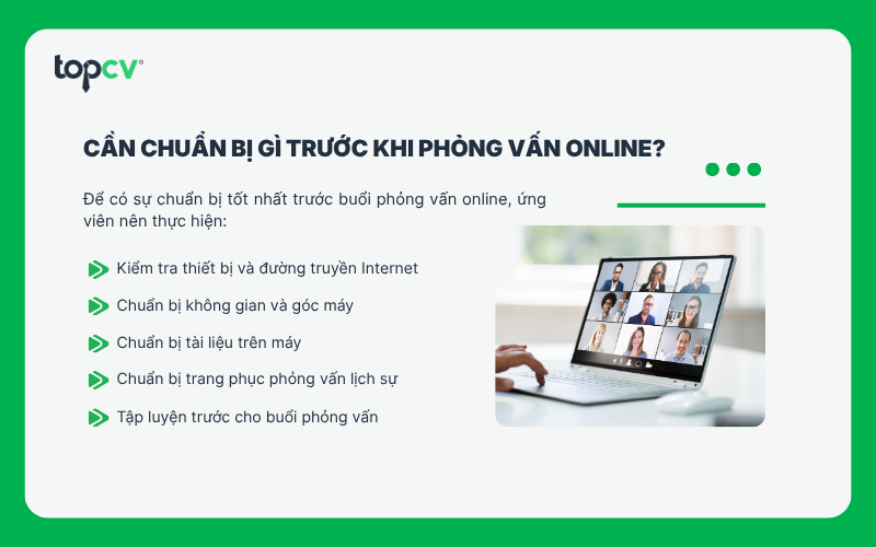 Cần chuẩn bị gì trước khi phỏng vấn online?